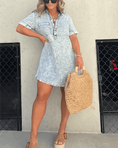 Luna Denim Dress - LidaPlace