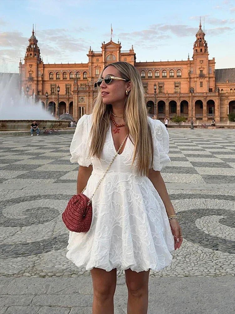 Serena Puff Dress - LidaPlace
