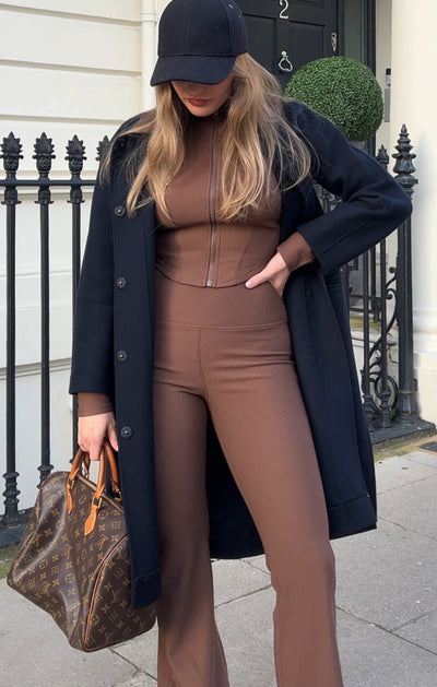MAREN Rib Zip Top - LidaPlace
