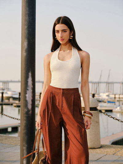 SASH Halter Knit Top - LidaPlace
