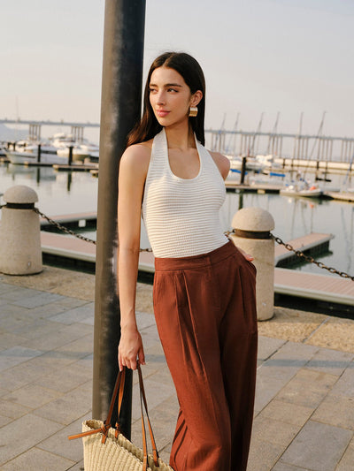 SASH Halter Knit Top - LidaPlace