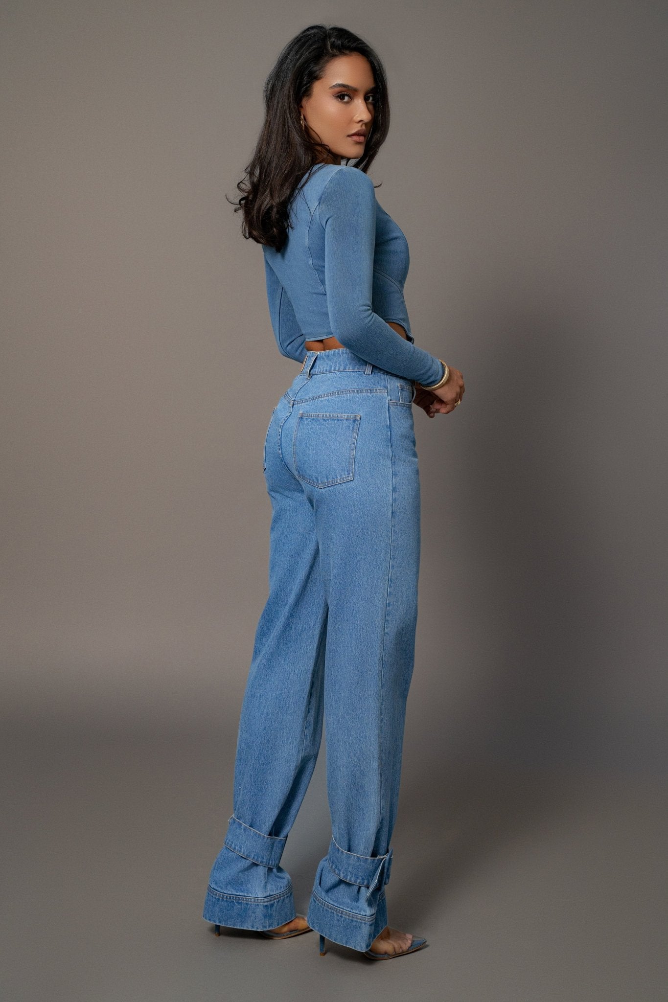 LYRA Denim Corset Top - LidaPlace