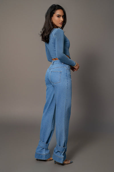 LYRA Denim Corset Top - LidaPlace