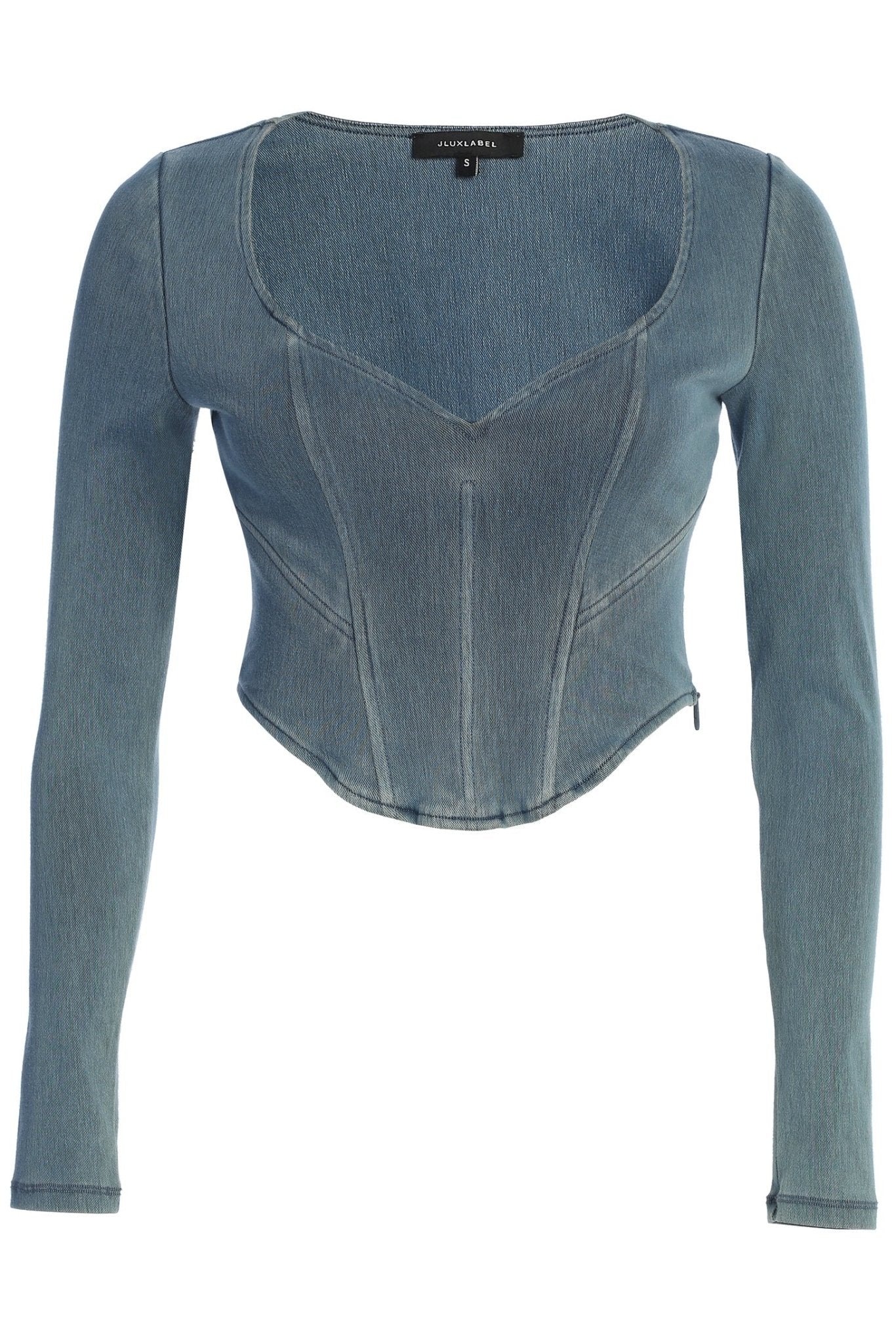 LYRA Denim Corset Top - LidaPlace