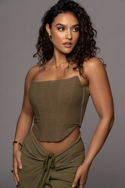 SOLENE Linen Corset - LidaPlace