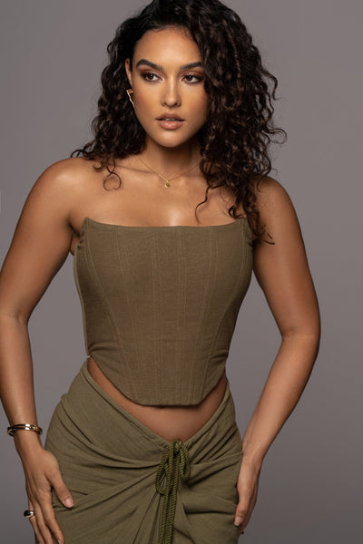 SOLENE Linen Corset - LidaPlace