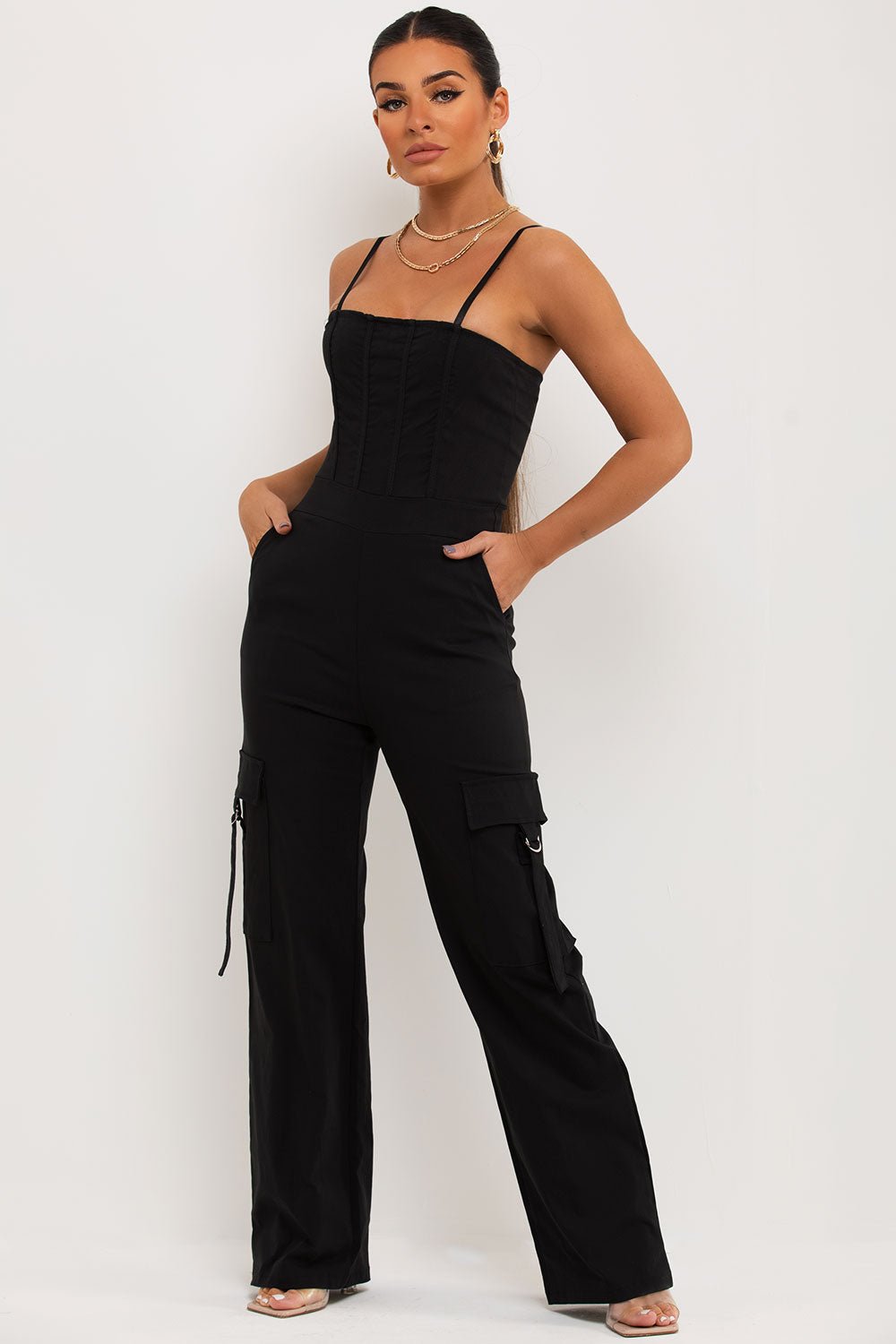 KAIA Cargo Jumpsuit - LidaPlace