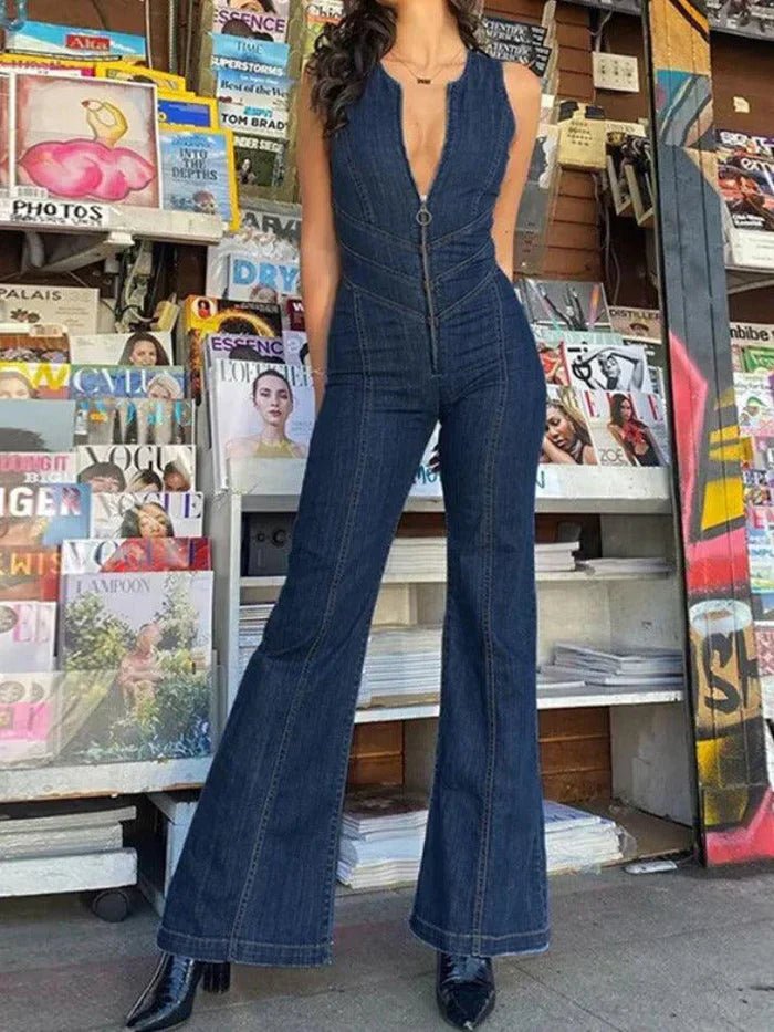 NOA Denim Jumpsuit - LidaPlace