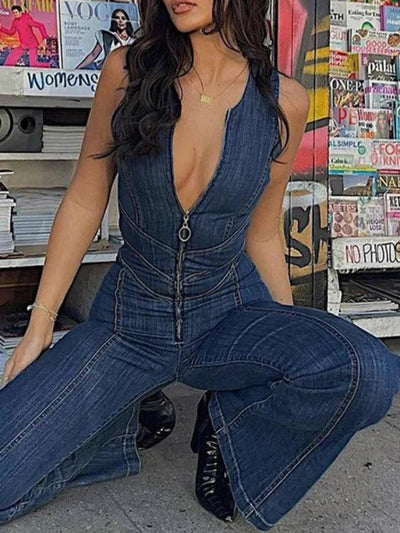 NOA Denim Jumpsuit - LidaPlace