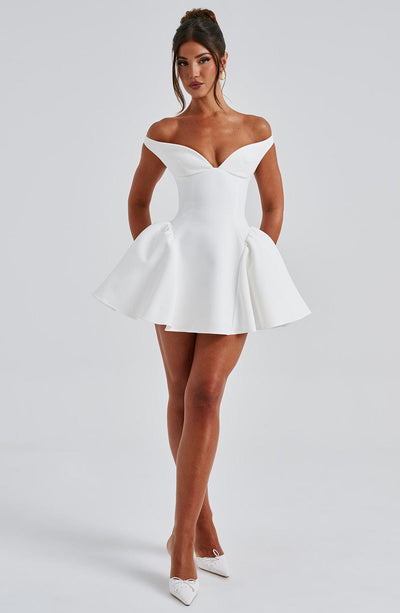 ELINA Bardot Mini Dress - LidaPlace