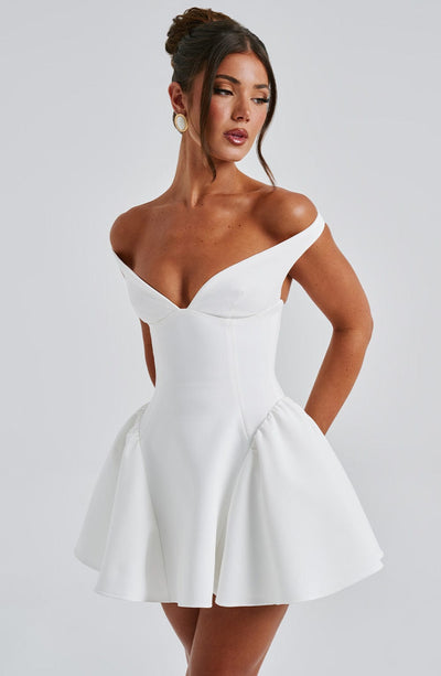 ELINA Bardot Mini Dress - LidaPlace