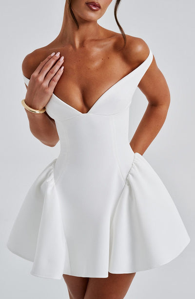 ELINA Bardot Mini Dress - LidaPlace