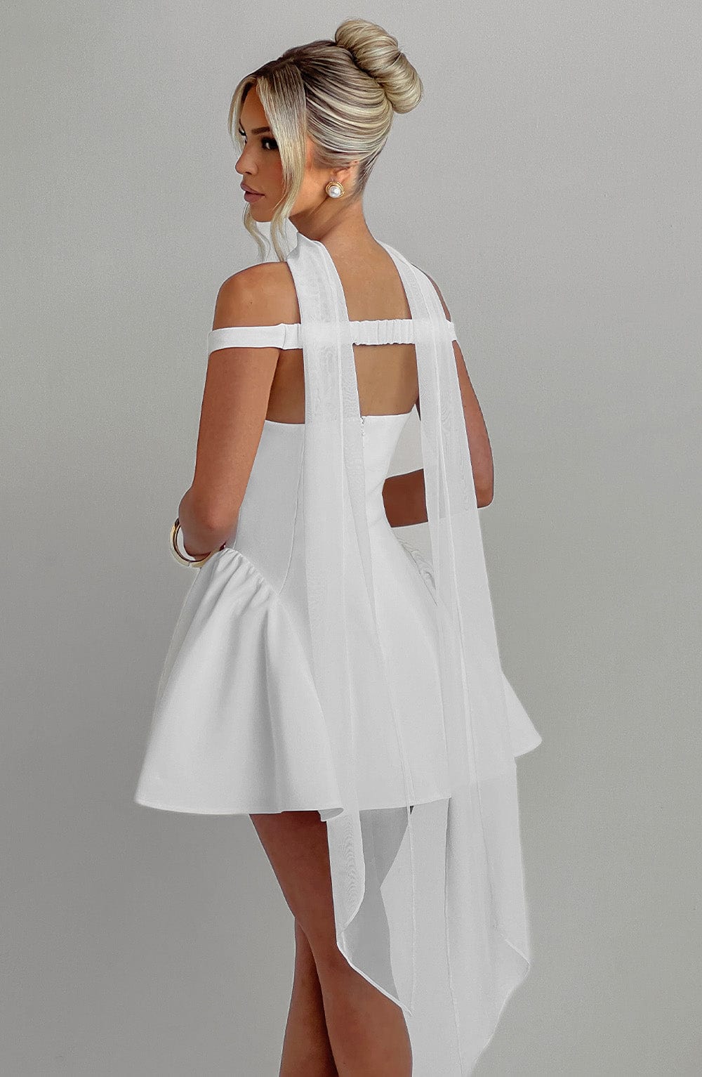 ELINA Bardot Mini Dress - LidaPlace