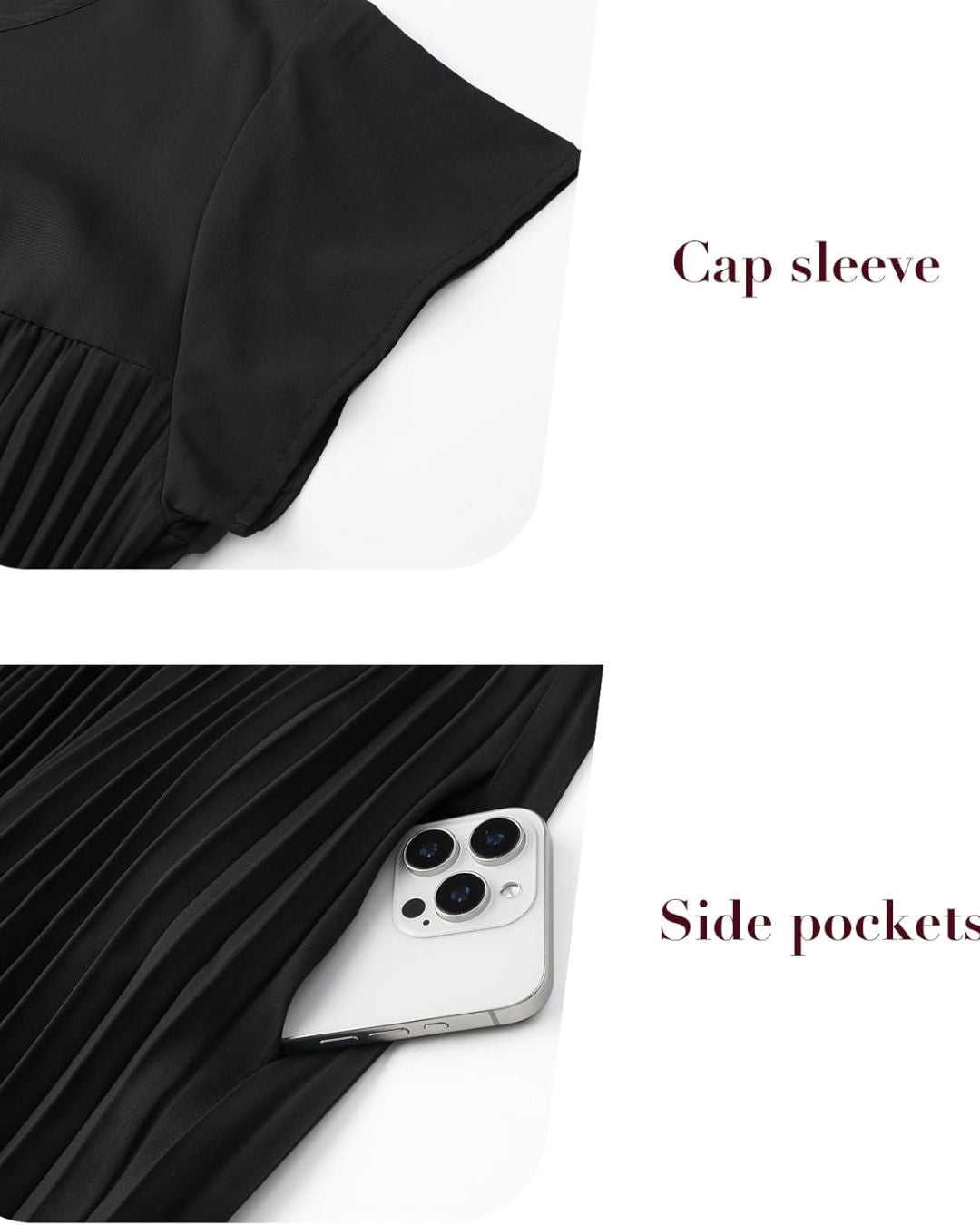 OLIVIA Pleated Dress - LidaPlace