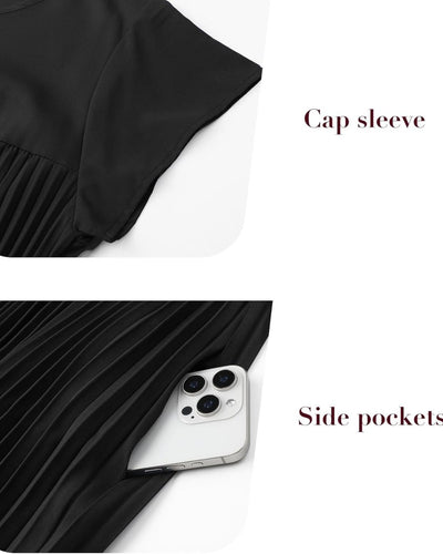 OLIVIA Pleated Dress - LidaPlace