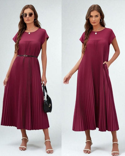 OLIVIA Pleated Dress - LidaPlace