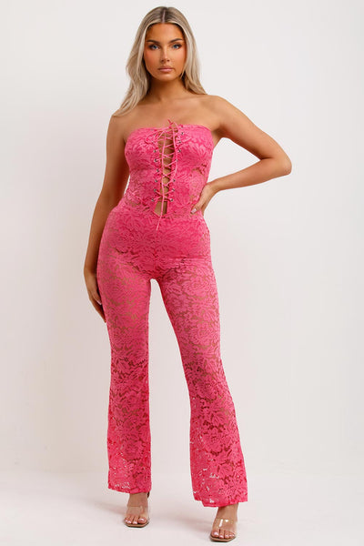 ALINA Bardot Jumpsuit - LidaPlace