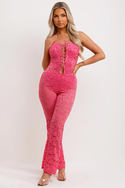 ALINA Bardot Jumpsuit - LidaPlace