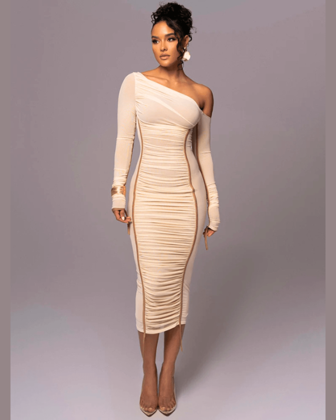 Sophia Ruched Dress - LidaPlace