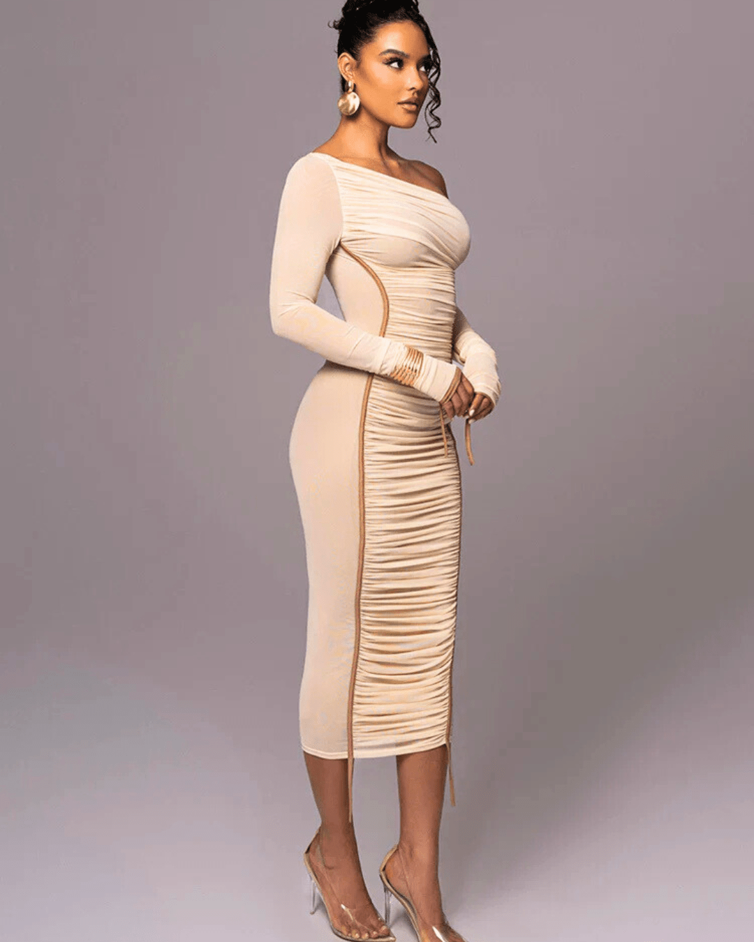 Sophia Ruched Dress - LidaPlace